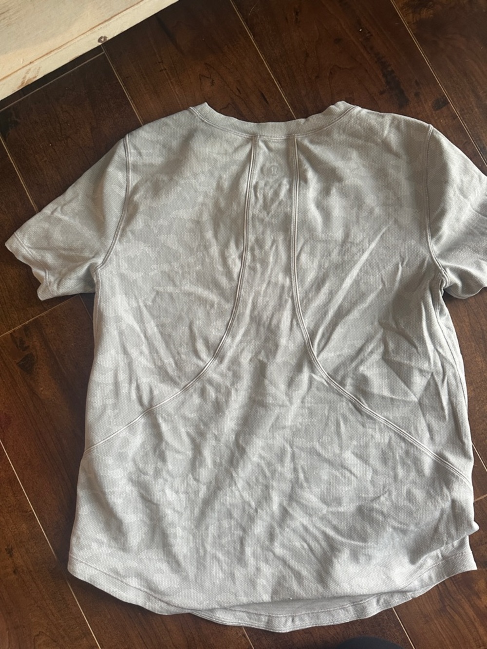 lululemon athletica Light Gray Textured Athletic Tee